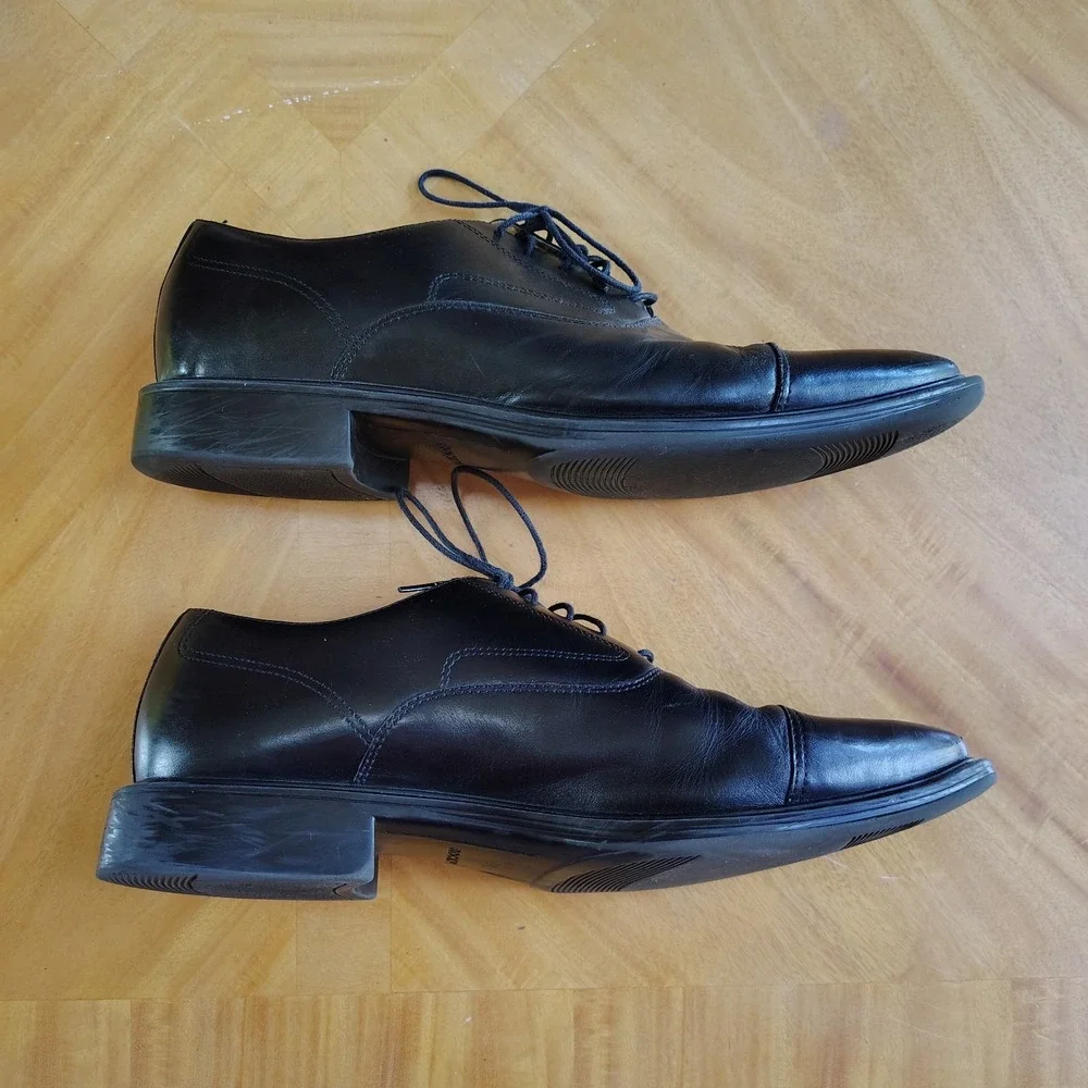 ROCKPORT Men's Dress Shoes‎ Square Cap Toe Oxford DresSports  10M Black Leather